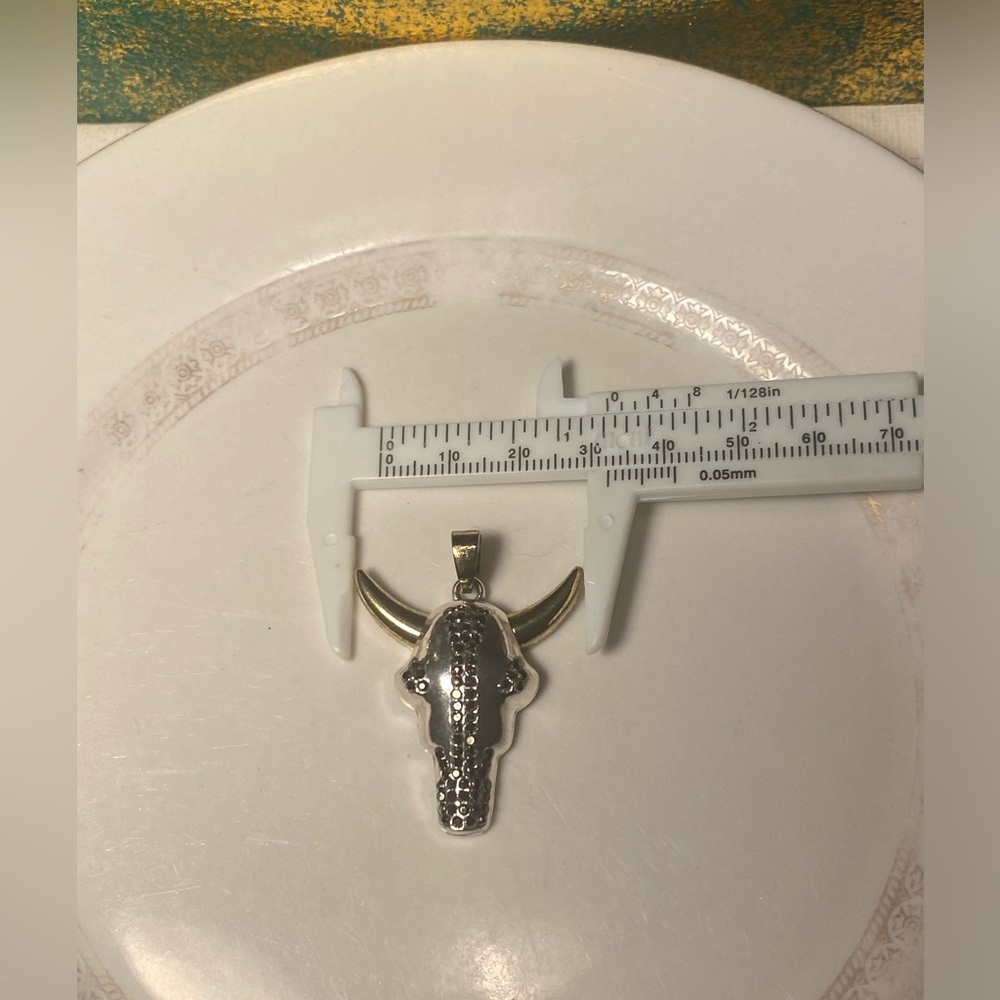 π Menβs gold plated black crystals pendant. - Picture 6 of 6